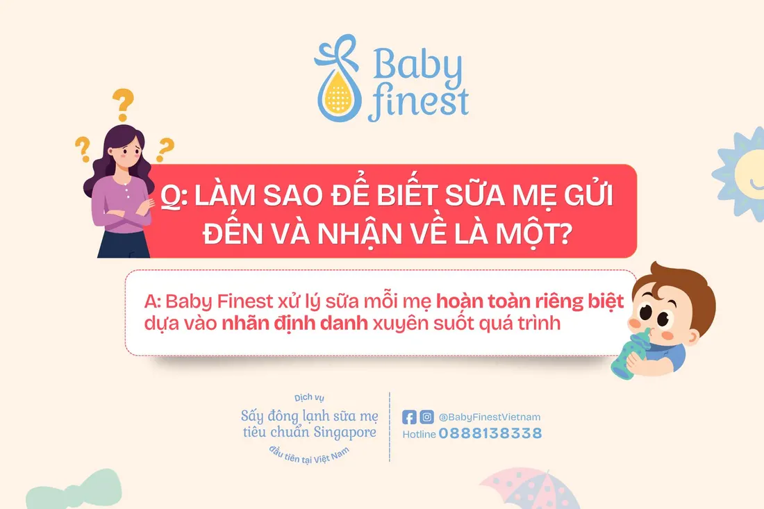 Làm sao biết sữa mẹ gửi đến và nhận về là một